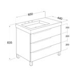 plano PLAYA DE PIE 3C Blanco