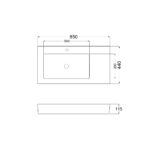 plano lavatorio PLAYA